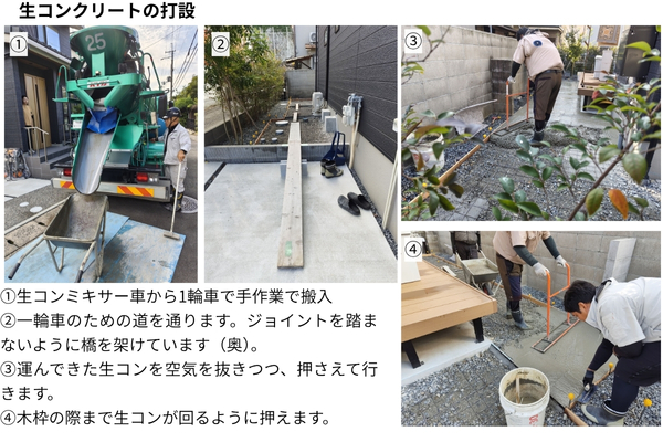 【土間工事】庭を砂利からコンクリートハケ引きにして歩きやすく、雑草対策! 【土間工事】庭を砂利からコンクリートハケ引きにして歩きやすく、雑草対策!