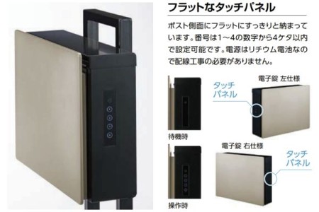タッチパネル（電子錠）の位置