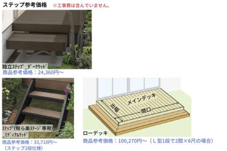 ステップ（段差解消）※見積には含んでいません。現場確認後に見積します。
