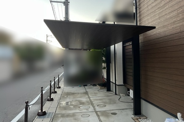 施工事例｜カーポートSCの縦列駐車向けの設置です！