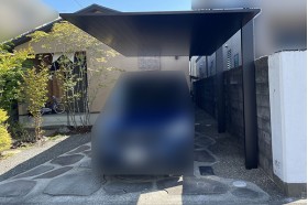 施工事例｜カーポートSCのオールブラック色を設置しました！