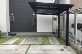 施工事例｜カーポートの設置場所や基礎のカタチ、商品仕様を細かくやり取りしました！