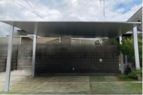 施工事例｜カーポートSCのダウンライト、導線作業をお客様が施工！