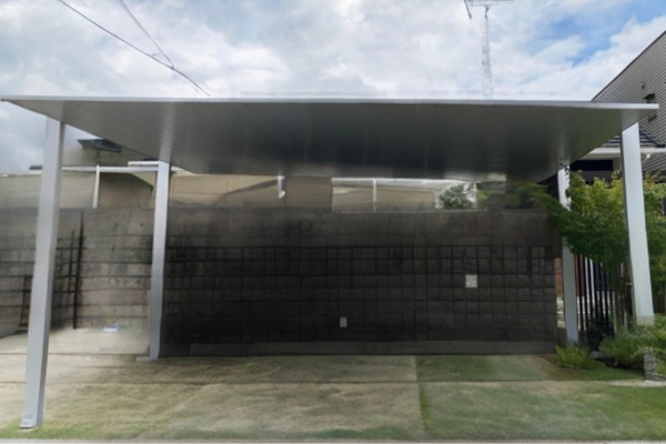 施工事例｜カーポートSCのダウンライト、導線作業をお客様が施工！