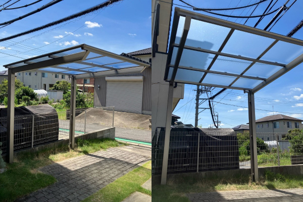 <最近の施工事例>自転車置場、シンプルなものが好まれます! <最近の施工事例>自転車置場、シンプルなものが好まれます!