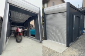 施工事例｜最高のバイクガレージ！お客様と複数回のやり取りを経てオプションを含め決定！