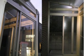 施工事例｜既存バルコニーの柱を通しつつ、サンルームが見事に完成！