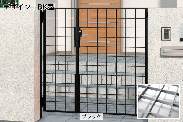 LIXIL アーキキャスト 門扉 BT型 BK型 BY型 標準門柱使用 標準納まり 両開き 親子開き/片開き
