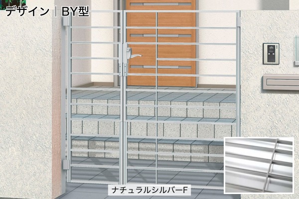 LIXIL アーキキャスト 門扉 BT型 BK型 BY型 標準門柱使用 標準納まり 両開き 親子開き/片開き