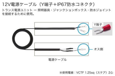 12V電源ケーブル