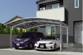 三協アルミ カーポート カムフィエースワイド 2台用