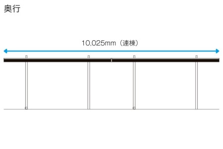 10,025mm（連棟） 