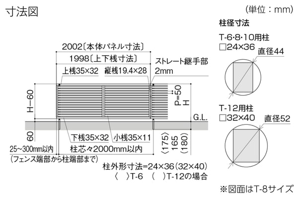 LIXIL フェンスAB YS1型 横スリット1