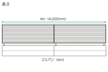 2スパン（4m） 