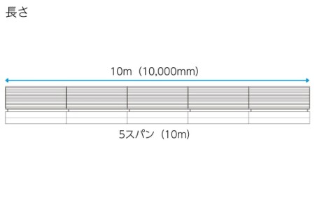 5スパン（10m） 