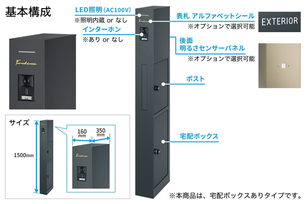 三協アルミ 機能ポール フレムス Modea モデア ポスト・宅配ボックス付