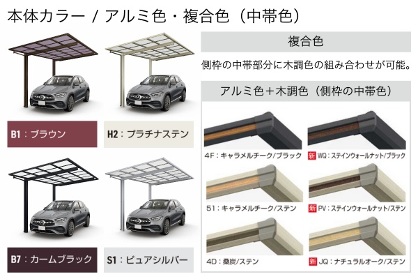 YKKAP カーポート エフルージュ FIRST 600タイプ 1台用 Vo=34m/s地域仕様