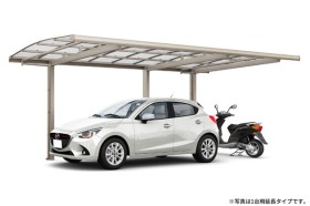 LIXIL カーポート フーゴA 1台用 縦2連棟タイプ