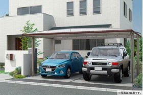 LIXIL カーポート フーゴA プラス 2台用 延長タイプ