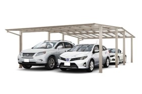 LIXIL カーポート フーゴF 2台用 縦2連棟タイプ