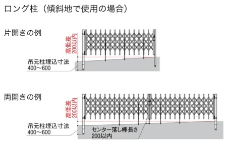 ロング柱の利用
