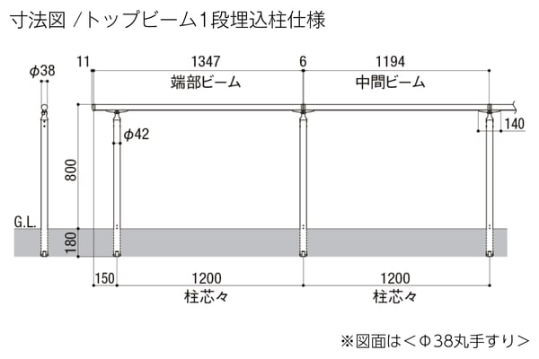 LIXIL グリップライン 歩行者補助手すり