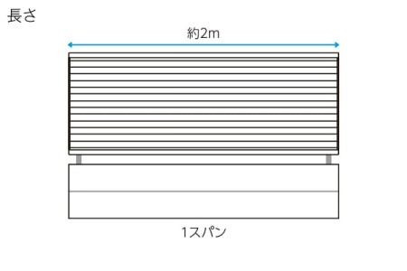 1スパン（約2m） 