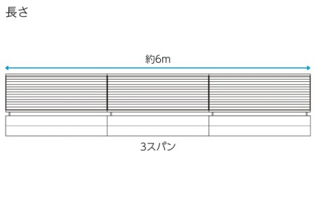3スパン（約6m） 