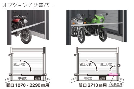 防盗バーの取り付け