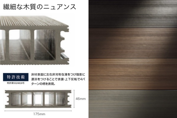 LIXIL ウッドデッキ 樹ら楽ステージ 木彫（人工木）