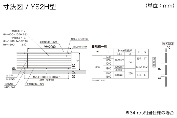 YKKAP ルシアス フェンス インセットデザイン YS1H型 YS2H型 YS3F型 横スリット 高尺タイプ対応