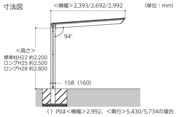 オリジナル商品 カーポート F型 1台用