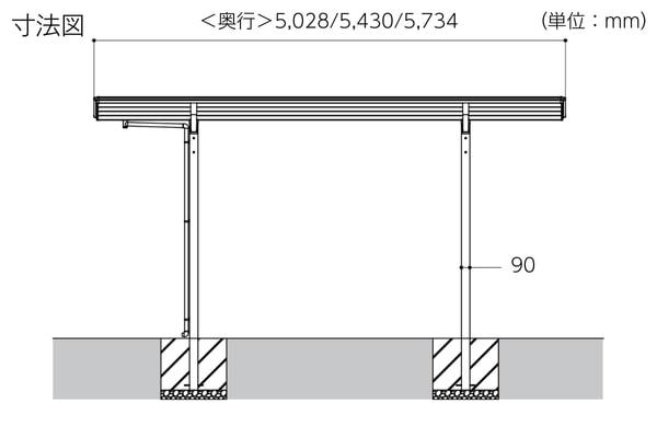 オリジナル商品 カーポート F型 1台用