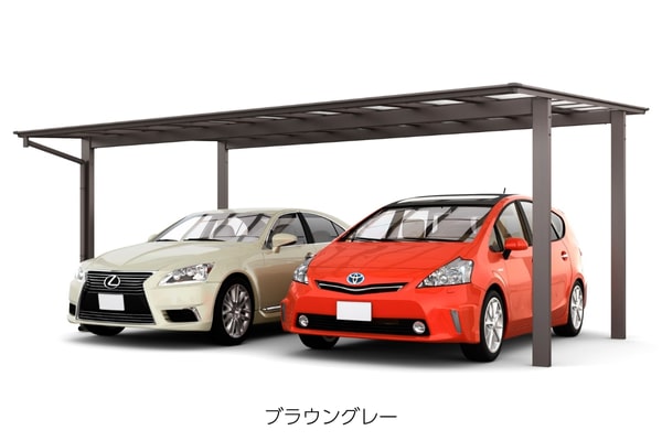 オリジナル商品 カーポート F型 2台用