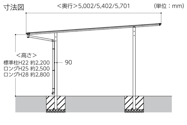 オリジナル商品 カーポート F型 2台用
