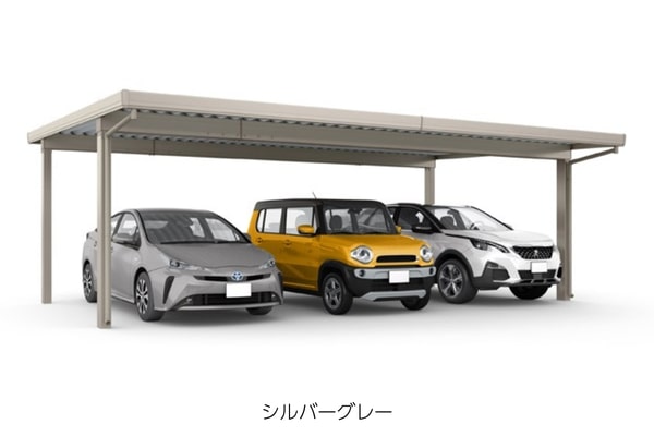 オリジナル商品 折板カーポート 3台用 耐積雪50cm相当対応・基準風速Vo=46m/s対応