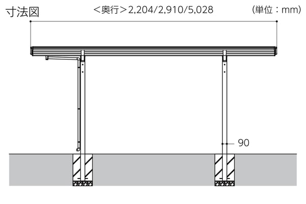オリジナル商品 サイクルポート F型（ミニ・駐輪場）