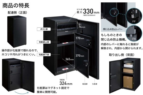 Panasonic COMBO MULTI コンボマルチ ミドルタイプ ラージタイプ ポスト・宅配ボックス+据え置き施工用ベース 据置仕様 Panasonic COMBO MULTI コンボマルチ ミドルタイプ ラージタイプ ポスト・宅配ボックス+据え置き施工用ベース 据置仕様