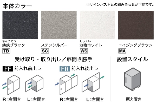 Panasonic COMBO コンボ スリムタイプ ミドルタイプ 宅配ボックス+据え置き施工用ベース 据置仕様 Panasonic COMBO コンボ スリムタイプ ミドルタイプ 宅配ボックス+据え置き施工用ベース 据置仕様