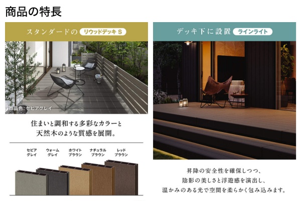 YKKAP リウッドデッキ S 束柱Sタイプ スタンダードタイプ｜人工木デッキ