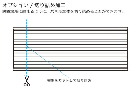 フェンス本体切り詰め加工