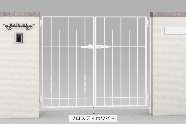 LIXIL ラフィーネ 門扉 3型 アルミ鋳物 ロートアイアン 柱使用 門柱式 両開き/親子開き/片開き
