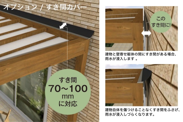 タカショー ポーチガーデン Sポーチ シンプル テラス 独立タイプ（壁寄せ）※外壁打付け無し