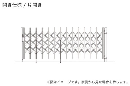 間口（全幅）/ 片開き