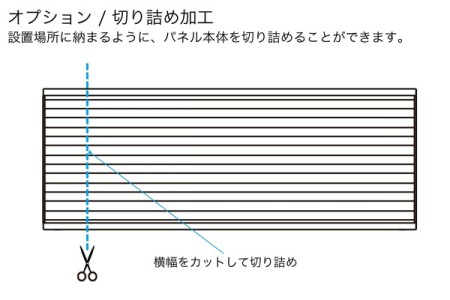 フェンス本体切り詰め加工