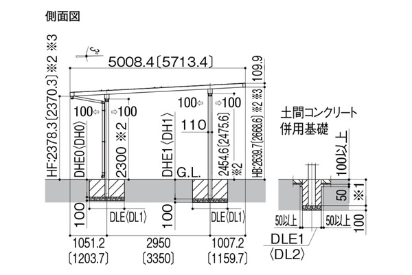 LIXIL カーポート ソルディーポート 1500 2台用 間口延長タイプ 耐積雪50cm相当対応