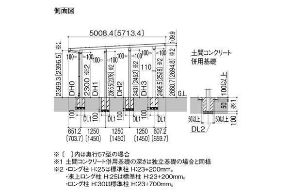 LIXIL カーポート ソルディーポート 4500 1台用 耐積雪150cm相当対応