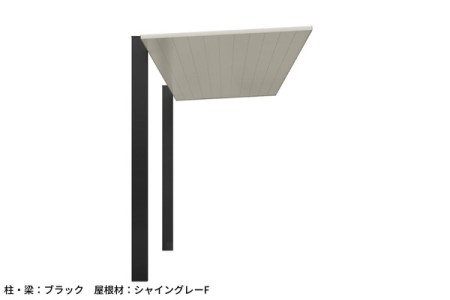 ブラック（柱・梁）<br>+
シャイングレーF（屋根） 