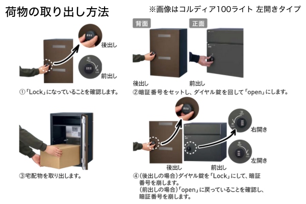 UNISON COLDIA コルディアライト 100ライト/80ライト/120ライト ポスト有り/ポスト無し 宅配ボックス｜据置きタイプ
