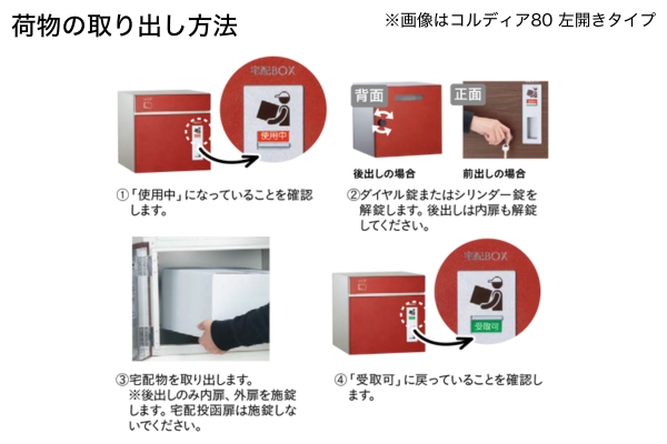 UNISON COLDIA コルディア100/コルディア80 ポスト有り 2重扉 宅配ボックス｜据置きタイプ